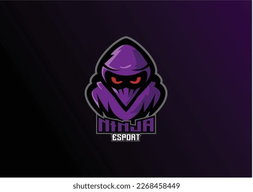 ninja esport logo design premium mascot 