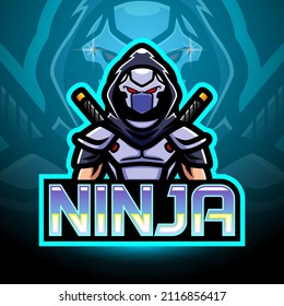 Ninja esport logo mascot design