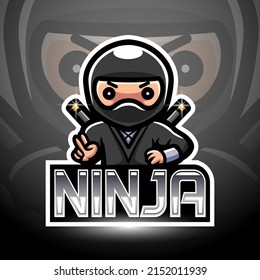 Ninja esport logo mascot design