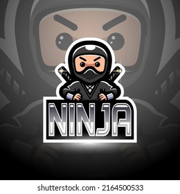 Ninja esport logo mascot design