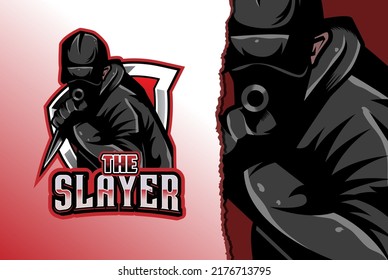ninja esport logo - premium vector