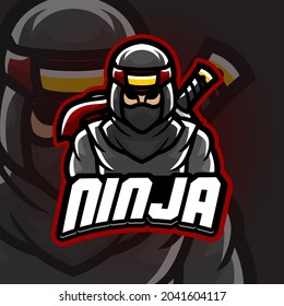 Ninja Esport logo. Suitable for team logo or esport logo and mascot logo, or tshirt design.