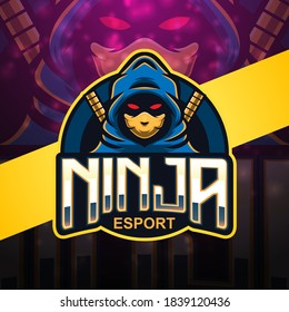 Ninja esport mascot logo design
