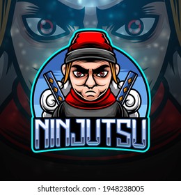 Ninja esport mascot logo design