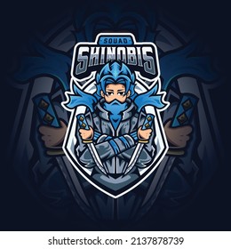 Ninja Esport Mascot Logo Design For Gaming Club