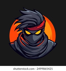 Ninja esport mascot logo design