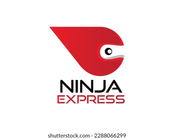 Ninja express logo template, ninja head, Fast, delivery, logistics etc