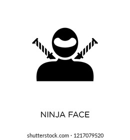 Ninja face icon. Ninja face symbol design from People collection. Simple element vector illustration on white background.