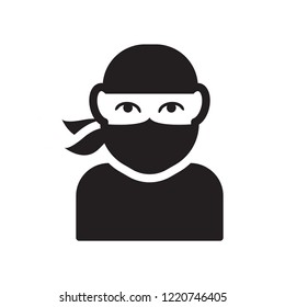 Ninja face icon. Trendy Ninja face logo concept on white background from People collection. Suitable for use on web apps, mobile apps and print media.