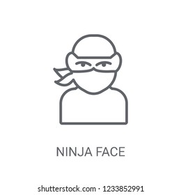 Ninja face icon. Trendy Ninja face logo concept on white background from People collection. Suitable for use on web apps, mobile apps and print media.