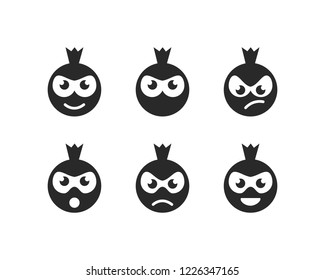 Ninja Face logo vector template 