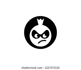 Ninja Face logo vector template