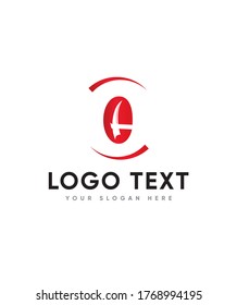 Ninja fighter letter type C logo template, Vector logo for business and company identity 