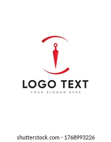 Ninja fighter letter type I logo template, Vector logo for business and company identity 