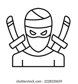 Vectorsymbol des Ninja-Kämpfers

