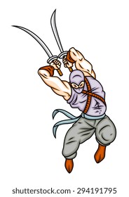 Ninja Fighter Vector Illustration