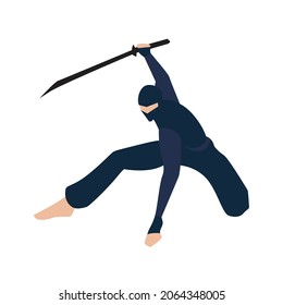 ninja flat illustrations and pictures