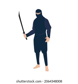 Flachillustrationen und Bilder von Ninja