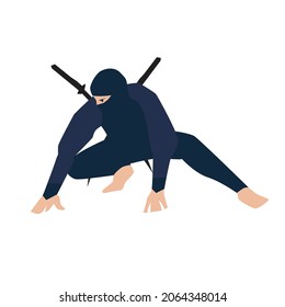 ninja flat illustrations and pictures