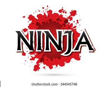 Ninja, Font , Text  Graphic Vector