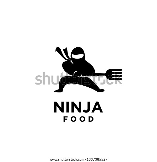 Ninja Food Logo Icon Designs Vector Stock Vector (Royalty Free ...