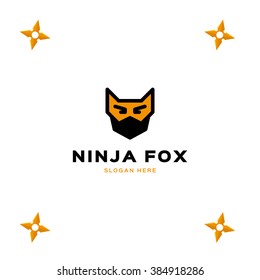 Ninja fox logo template