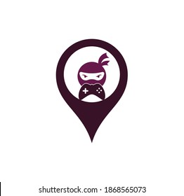 Ninja game home shape concept logo design. Ninja Gaming Logo Images Stock Vectors. Ninja Game-pad logo design icon