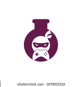 Ninja game lab shape concept logo design. Ninja Gaming Logo Images Stock Vectors. Ninja Game-pad logo design icon