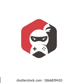 Ninja game logo design. Ninja Gaming Logo Images Stock Vectors. Ninja Game-pad logo design icon