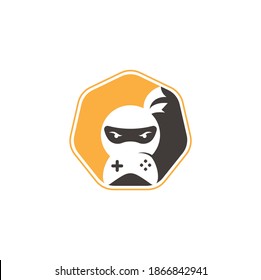 Ninja game logo design. Ninja Gaming Logo Images Stock Vectors. Ninja Game-pad logo design icon