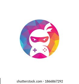 Ninja game logo design. Ninja Gaming Logo Images Stock Vectors. Ninja Game-pad logo design icon