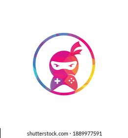 Ninja game logo design. Ninja Gaming Logo Images Stock Vectors. Ninja Game-pad logo design icon