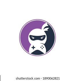 Ninja game logo design. Ninja Gaming Logo Images Stock Vectors. Ninja Game-pad logo design icon