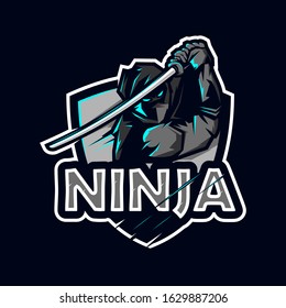 Ninja Game Logo vector design