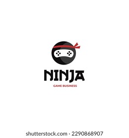 ninja gaming logo design for mascot or your game business, ninja combine with game controller logo