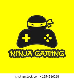 Ninja Gaming Logo luxury modern design with head ninja and console for gaming and who loves ninja