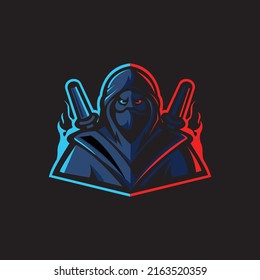 Ninja Gaming Logo Templet For Video Gaming Free Vector File