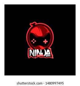 ninja gaming mascot logo concept