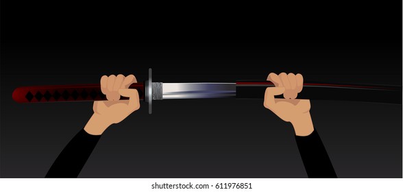 ninja hands illustration