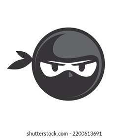 Ninja head for game store, game developer or game community logo.