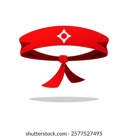 Ninja headband vector isolated on white background.