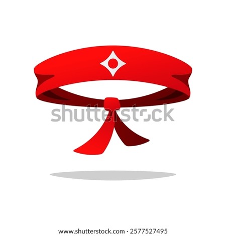 Ninja headband vector isolated on white background.