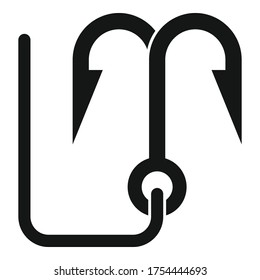 Ninja hook icon. Simple illustration of ninja hook vector icon for web design isolated on white background