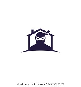 Ninja House vector logo design.