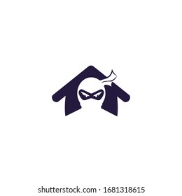 Ninja House vector logo design.