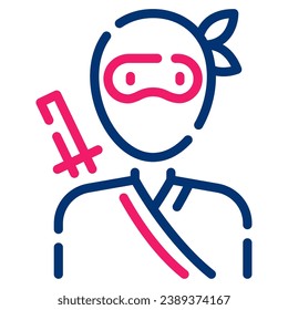 Ninja icon illustration for UIUX, infographic, etc
