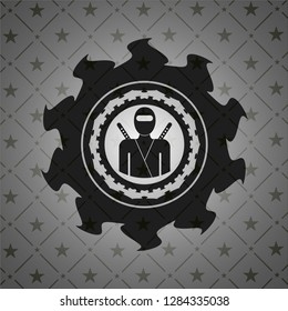 ninja icon inside black badge