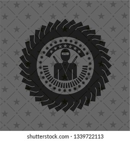 ninja icon inside black emblem