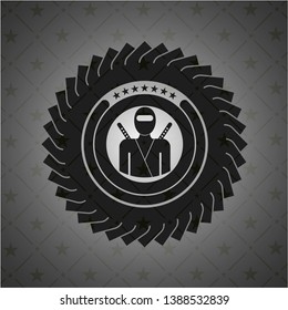 ninja icon inside black emblem