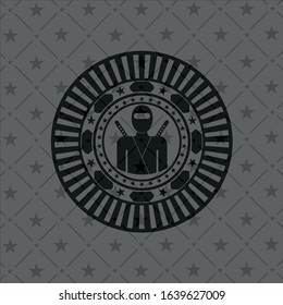 ninja icon inside black emblem